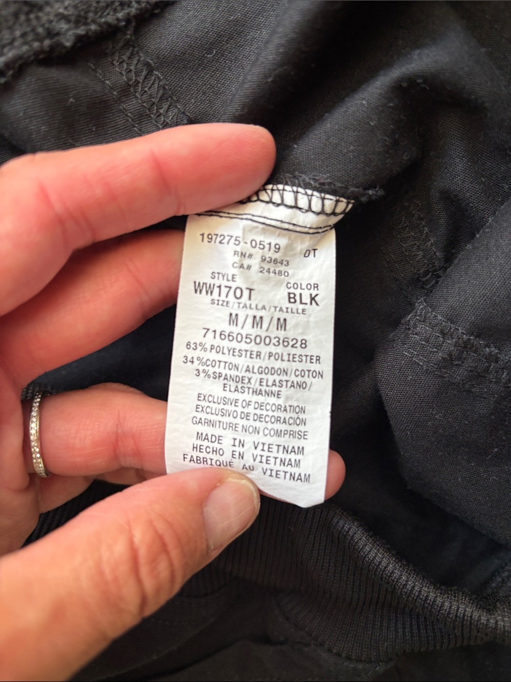 Women's Black Cherokee Workwear Medium Tall Scrub Pants - Picture 2 of 3